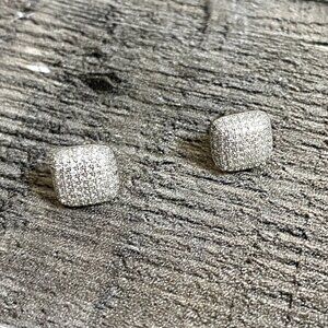 Iced Out Hip Hop Zirconia Stud Earrings